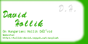 david hollik business card